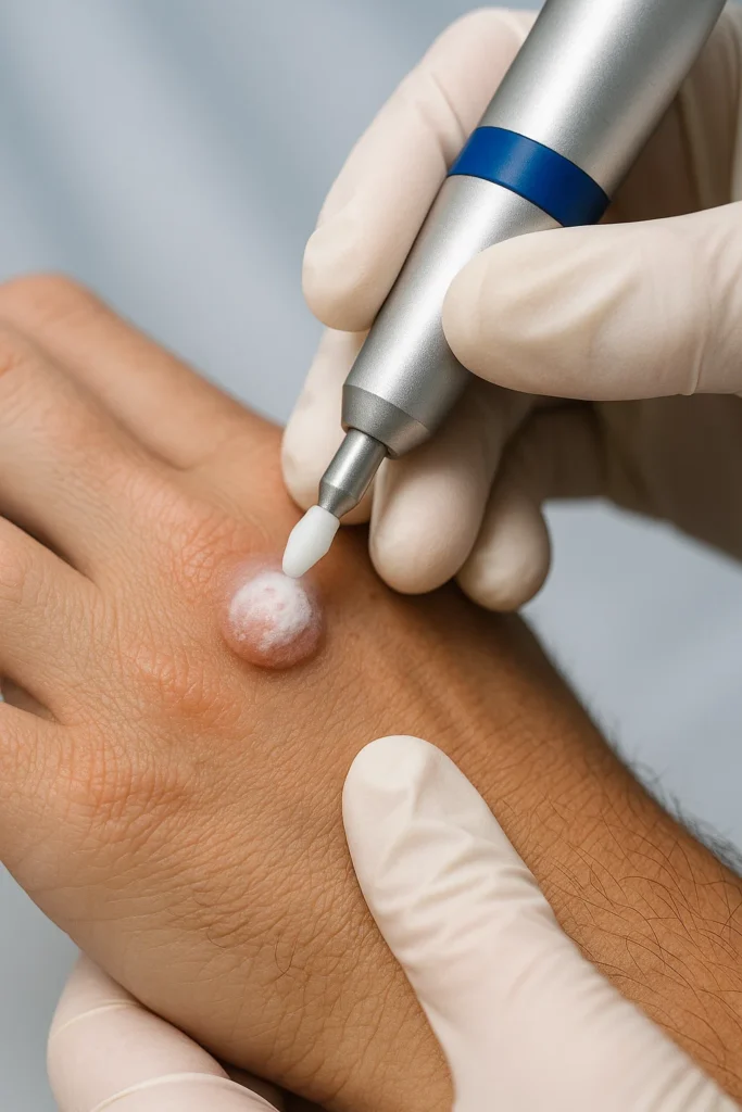 example of wart removal Arundel using cryopen