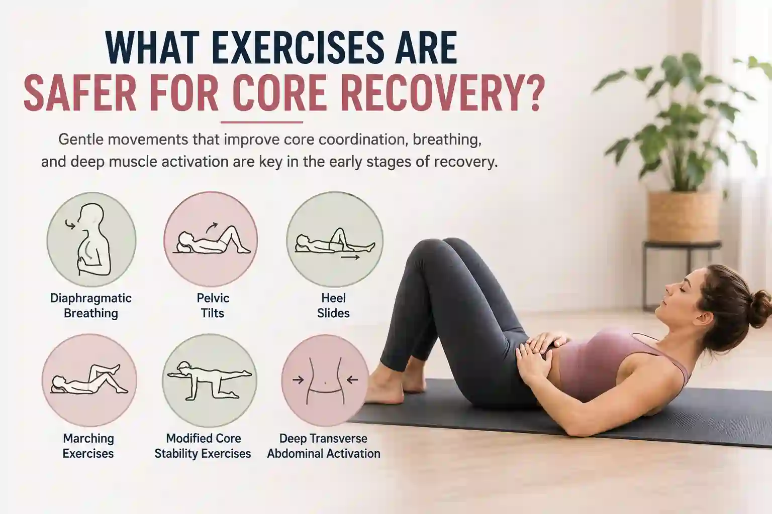 Which exercises may help diastasis recti Arundel?